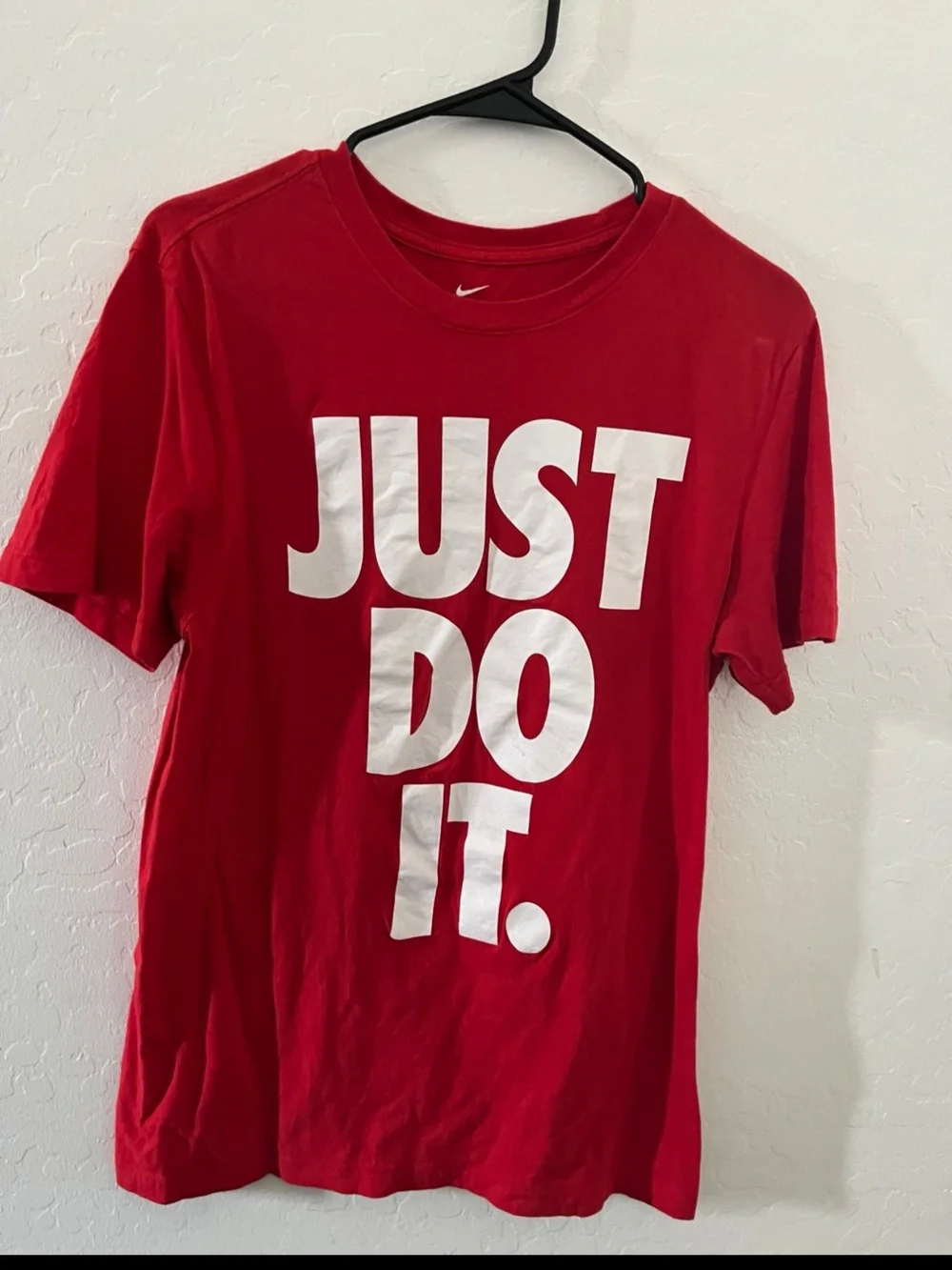 Nike Red Short Sleeve Tee with Large White 